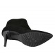 Bottines à bout pointu pour femmes avec fermeture éclair en daim noir talon 10 - Pointures disponibles:  32, 33, 34, 42, 43, 44, 46, 47