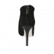 Woman's pointy ankle boot with posterior zipper in black suede heel 10 - Available sizes:  31, 32, 33, 42, 43, 44, 45, 47