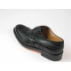 Chaussure richelieu élégant avec bout Brogue pour hommes en cuir noir - Pointures disponibles:  53, 54