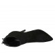 Woman's pointy ankle boot with posterior zipper in black suede heel 10