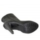 Botines para mujer en piel negra con cremallera, plataforma y tacon 11 - Tallas disponibles:  32, 33, 34, 42, 43