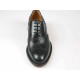 Chaussure richelieu élégant avec bout Brogue pour hommes en cuir noir - Pointures disponibles:  53, 54