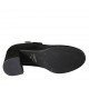 Decolté da donna in camoscio nero con cinturino tacco grosso 7 - Misure disponibili: 32, 33, 34, 43, 44, 45