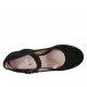 Decolté da donna in camoscio nero con cinturino tacco grosso 7 - Misure disponibili: 32, 33, 34, 43, 44, 45