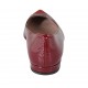 Woman's pointy ballerina shoe in red patent leather and suede heel 1 - Available sizes:  33, 42, 43, 44, 45