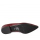 Woman's pointy ballerina shoe in red patent leather and suede heel 1 - Available sizes:  33, 42, 43, 44, 45