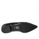 Woman's pointy ballerina shoe in black patent leather and suede heel 1 - Available sizes:  33, 34, 42, 43, 44, 45