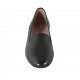 Woman's loafer in black leather heel 2 - Available sizes:  33, 34, 42, 43, 44, 45