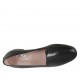 Woman's loafer in black leather heel 2