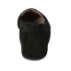 Mocassin pour femmes en daim noir avec talon 2 - Pointures disponibles:  33, 34, 43, 44