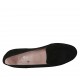 Woman's loafer in black suede with heel 2