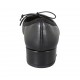 Woman's pump with bow in black leather heel 3