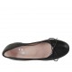 Escarpin de femmes avec noeud en cuir noir talon 3 - Pointures disponibles:  33, 42, 43, 44, 45