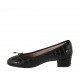 Escarpin pour femmes avec noeud en cuir imprimé noir talon 3 - Pointures disponibles:  33, 34, 42, 43, 44, 45