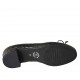Escarpin pour femmes avec noeud en cuir imprimé noir talon 3 - Pointures disponibles:  33, 34, 42, 43, 44, 45