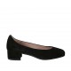 Decolté da donna in camoscio nero tacco 3 - Misure disponibili: 33, 34, 42, 43, 44