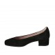 Decolté da donna in camoscio nero tacco 3 - Misure disponibili: 33, 34, 42, 43, 44