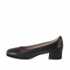 Decolté da donna in pelle nera tacco 3 - Misure disponibili: 33, 42, 43, 44
