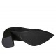 Women's pointy pump in black suede heel 8 - Available sizes:  32, 33, 34, 42, 43, 44, 45