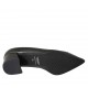 Woman's pump in black leather and patent leather heel 5 - Available sizes:  32, 33, 34, 42, 43, 44, 45