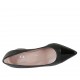 Zapato de salon para mujer en piel y charol negro tacon 5 - Tallas disponibles:  32, 33, 34, 42, 43, 44, 45
