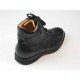 Men's laced ankle shoe in black leather - Available sizes:  45