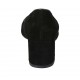 Escarpin à bout pointu a V pour femmes en daim noir avec talon carré 5 - Pointures disponibles:  32, 33, 34, 42, 43, 44, 45