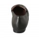 Mocasino para mujer en piel negra y imprimida con accesorio tacon 1 - Tallas disponibles:  33, 42, 43, 44, 45