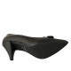 Escarpin pour femmes avec accessoire en cuir noir talon 8 - Pointures disponibles:  32, 33, 34, 42, 43, 44