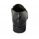 Woman's mocassin with accessory and removable insole in black printed patent leather heel 3 - Available sizes:  34, 43, 44, 45