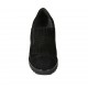 Chaussure fermée pour femmes avec semelle amovible, elastique et franges en daim noir talon 7 - Pointures disponibles:  32, 33, 34, 42, 43, 44, 45