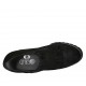 Scarpa accollata da donna con plantare estraibile, elastico e frangia in camoscio nero tacco 7 - Misure disponibili: 32, 33, 34, 42, 43, 44, 45