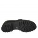 Mocassin pour femmes en cuir noir et daim tacheté avec semelle amovible, goujons et franges talon 4 - Pointures disponibles:  34, 42, 43, 44, 45