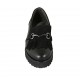 Mocasino para mujer en piel y gamuza negra con elasticos, flecos, cadena y plantilla extraible tacon 4 - Tallas disponibles:  34, 42, 43, 44, 45