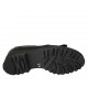 Mocasino para mujer en piel y gamuza negra con elasticos, flecos, cadena y plantilla extraible tacon 4 - Tallas disponibles:  34, 42, 43, 44, 45