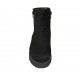Woman's padded ankle boot in black suede with zippers and removable insole heel 4 - Available sizes:  33, 34, 42, 43, 44, 45