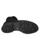 Stivaletto imbottito da donna in camoscio nero con cerniere e plantare estraibile tacco 4 - Misure disponibili: 33, 34, 42, 43, 44, 45