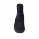 Damenstiefelette aus blauem bedrucktem Leder und Wildleder mit Reissverschlüssen und herausnehmbarer Innensohle Absatz 4 - Verfügbare Größen:  33, 34, 42, 43, 44, 45