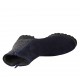 Damenstiefelette aus blauem bedrucktem Leder und Wildleder mit Reissverschlüssen und herausnehmbarer Innensohle Absatz 4 - Verfügbare Größen:  33, 34, 42, 43, 44, 45