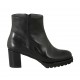 Bottines pour femmes avec fermeture éclair en cuir noir talon 6 - Pointures disponibles:  32, 33, 34, 43, 44, 45