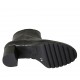 Botines para mujer con cremallera en piel negra tacon 6 - Tallas disponibles:  32, 33, 34, 43, 44, 45