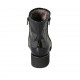 Botines para mujer en charol negro con cremalleras, forro y plantilla extraible tacon 4 - Tallas disponibles:  33, 34, 42, 43, 44, 45
