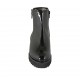 Stivaletto imbottito da donna in vernice nera con cerniere e plantare estraibile tacco 4 - Misure disponibili: 33, 34, 42, 43, 44, 45