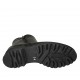 Stivaletto imbottito da donna in pelle nera con cerniere e plantare estraibile tacco 4 - Misure disponibili: 32, 33, 34, 42, 43, 44, 45