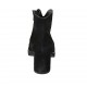 Woman's ankle boot with zipper in black-colored suede heel 6