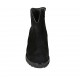Botines para mujer con cremallera en gamuza de color negro tacon 6 - Tallas disponibles:  32, 33, 34, 42, 43, 44