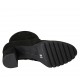 Botines para mujer con cremallera en gamuza de color negro tacon 6 - Tallas disponibles:  32, 33, 34, 42, 43, 44