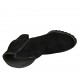 Woman's ankle boot with zipper in black-colored suede heel 6 - Available sizes:  32, 33, 34, 42, 43, 44