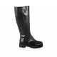 Stivale da donna con plantare estraibile e cerniera in pelle nera tacco 4 - Misure disponibili: 32, 33, 34, 42, 43, 44