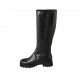Stivale da donna con plantare estraibile e cerniera in pelle nera tacco 4 - Misure disponibili: 32, 33, 34, 42, 43, 44